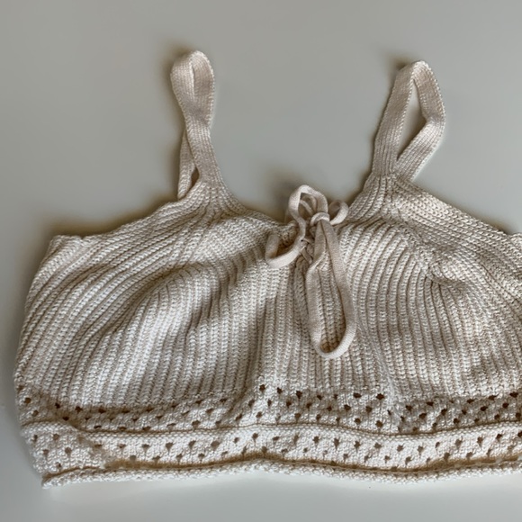 Shein halter top small knit top tank top beige - Picture 2 of 3